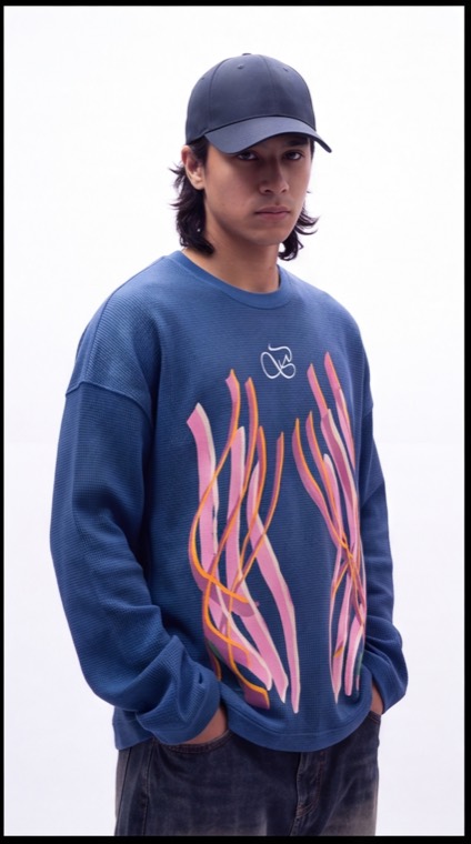Deep Sea knit on a model